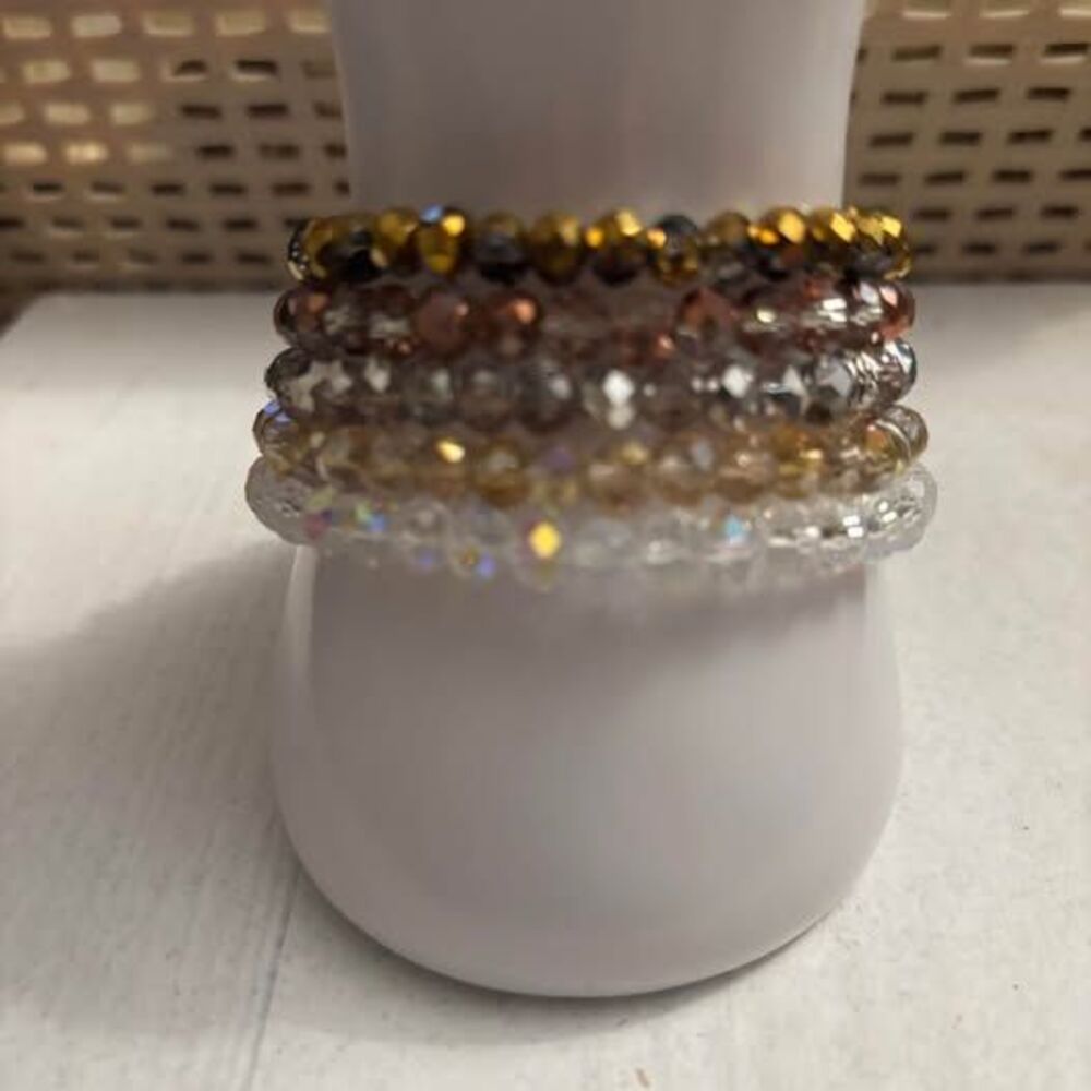 Handmade Beaded Bracelet Stack 0259